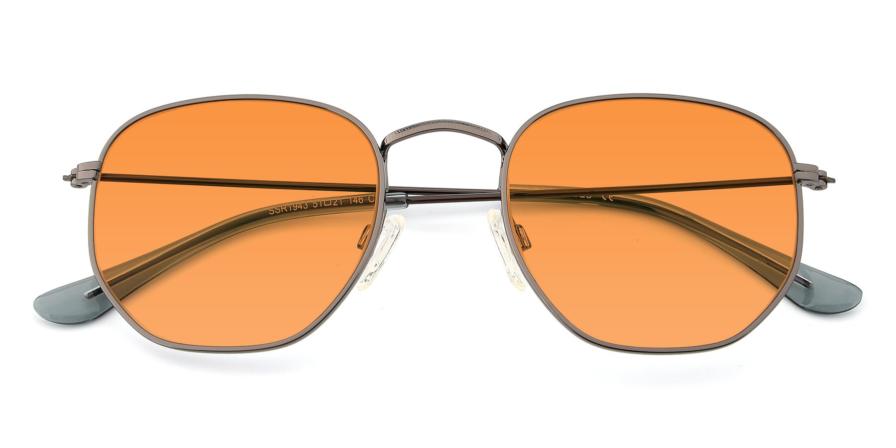 Folded Front of SSR1944 in Grey with Orange Tinted Lenses