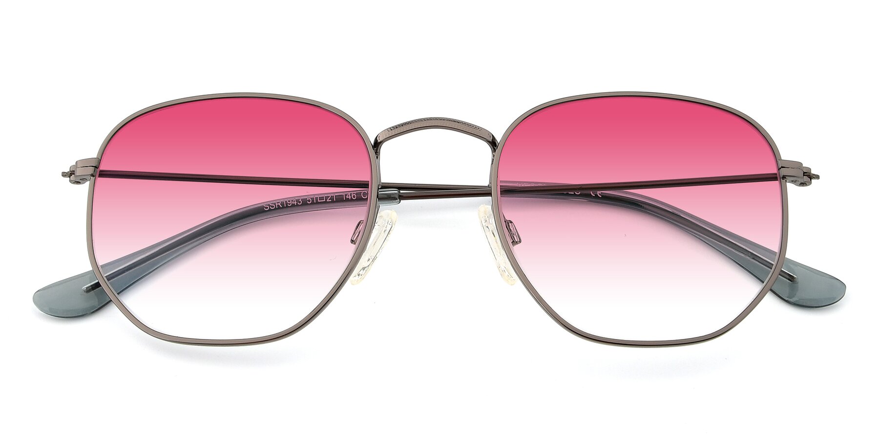 Folded Front of SSR1944 in Grey with Pink Gradient Lenses
