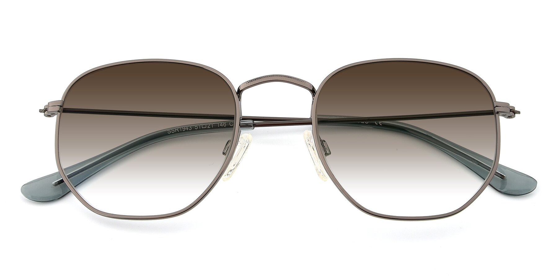 Folded Front of SSR1944 in Grey with Brown Gradient Lenses