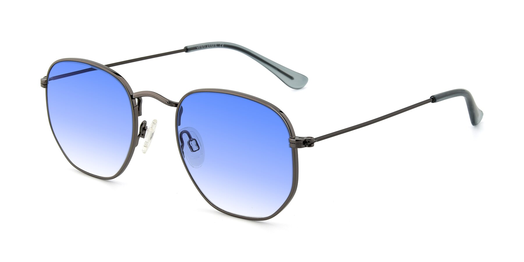 Angle of SSR1944 in Grey with Blue Gradient Lenses