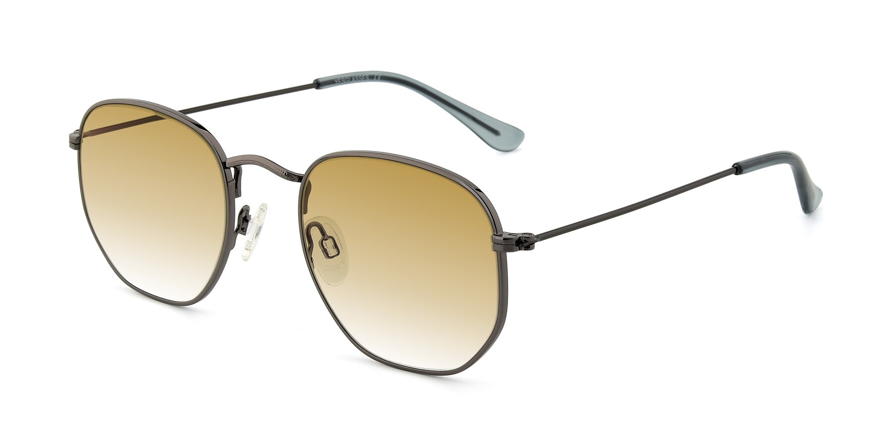 Angle of SSR1944 in Grey with Champagne Gradient Lenses