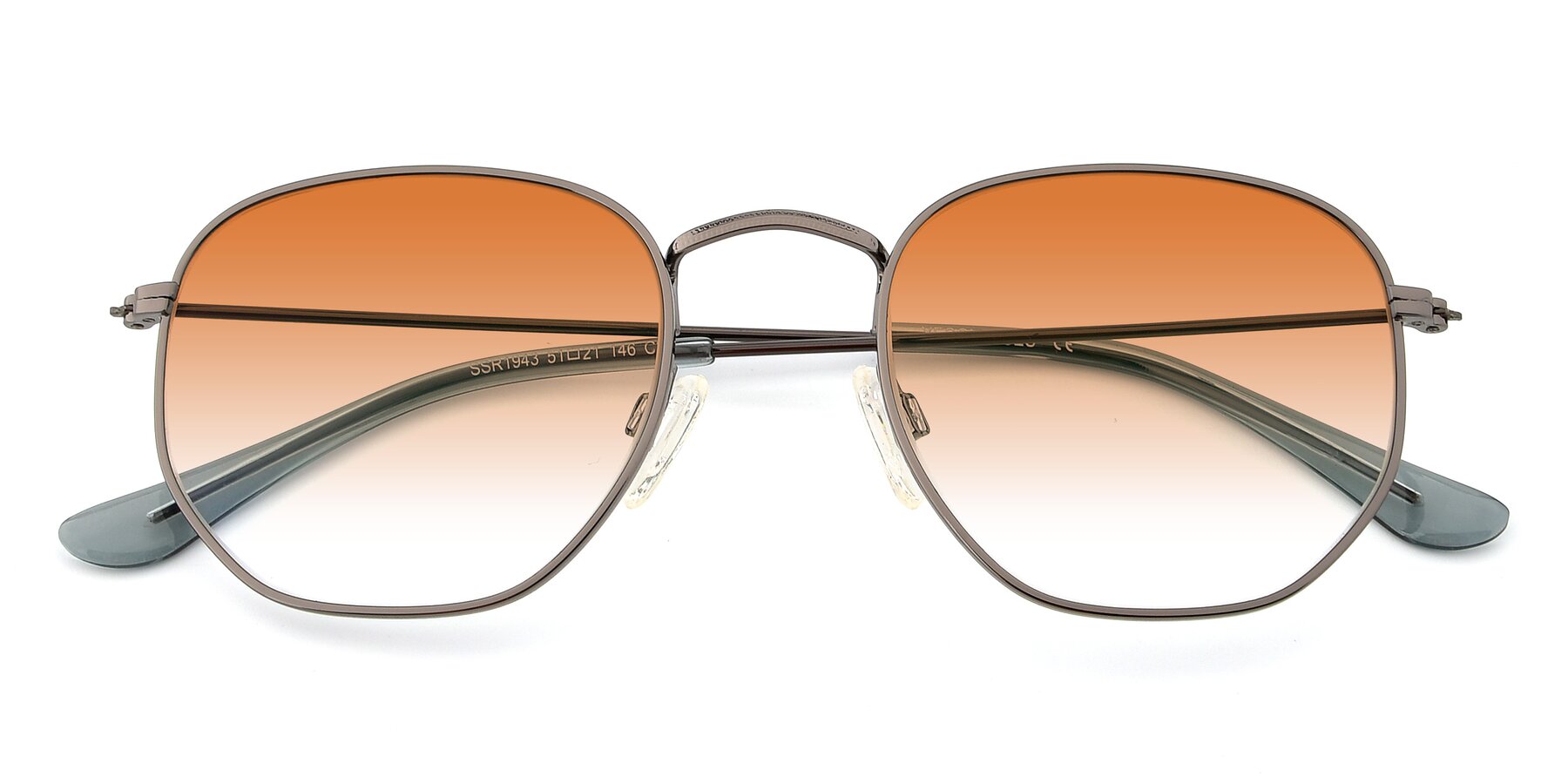Folded Front of SSR1944 in Grey with Orange Gradient Lenses