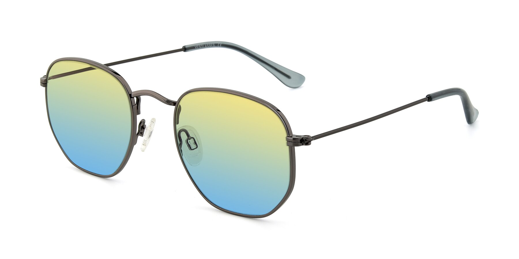 Angle of SSR1944 in Grey with Yellow / Blue Gradient Lenses