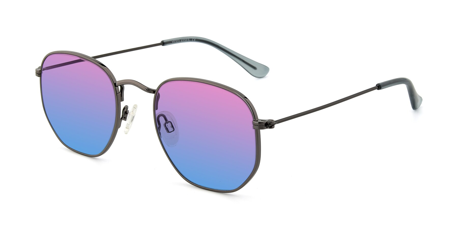 Angle of SSR1944 in Grey with Pink / Blue Gradient Lenses
