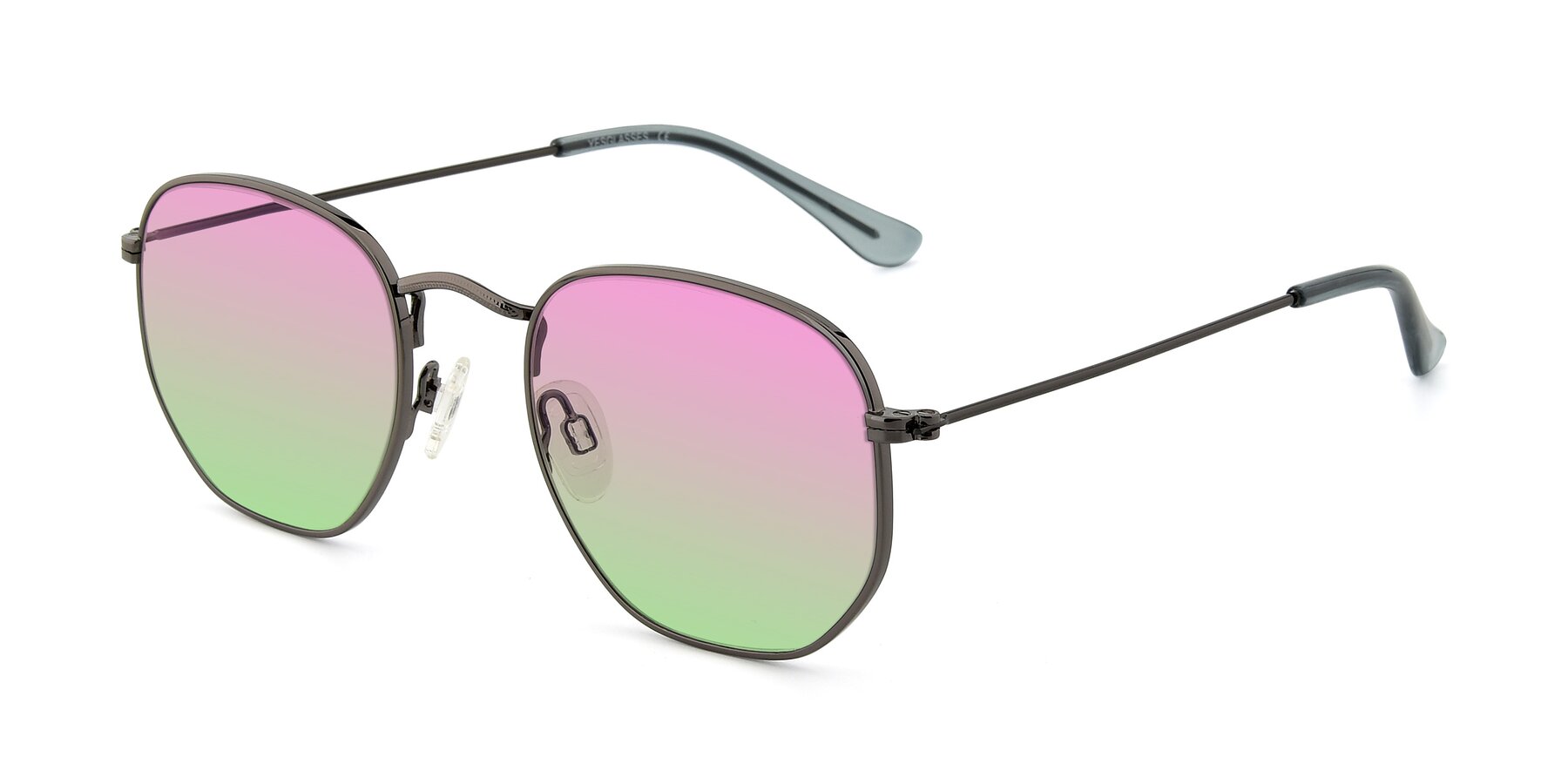 Angle of SSR1944 in Grey with Pink / Green Gradient Lenses