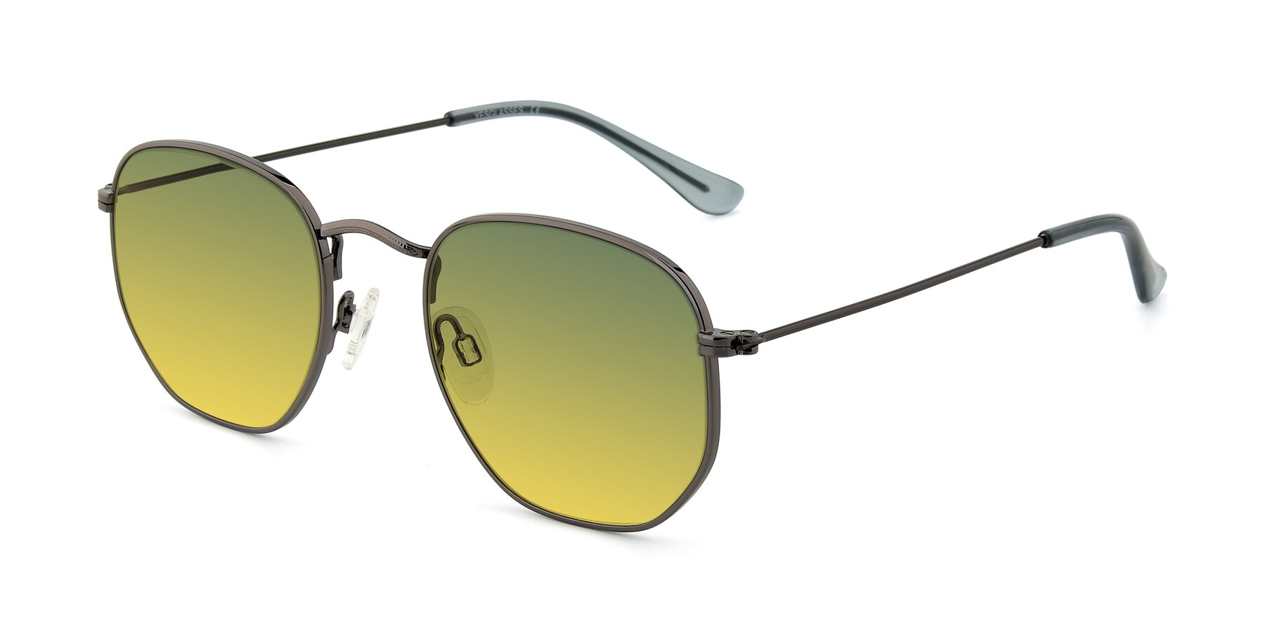 Angle of SSR1944 in Grey with Green / Yellow Gradient Lenses