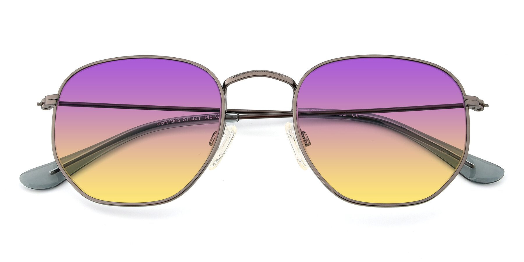 Folded Front of SSR1944 in Grey with Purple / Yellow Gradient Lenses