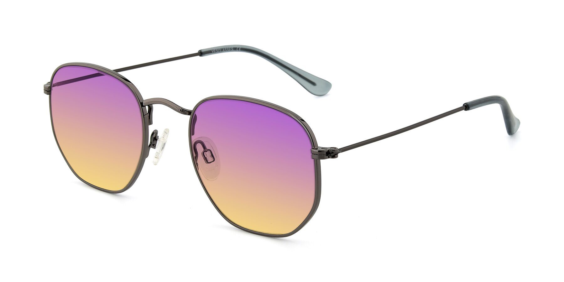 Angle of SSR1944 in Grey with Purple / Yellow Gradient Lenses
