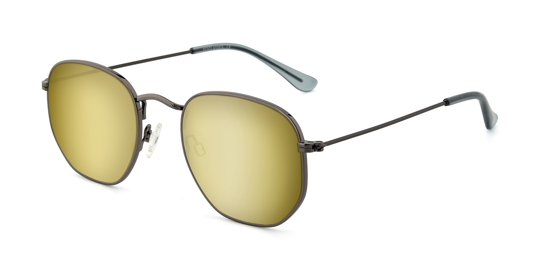 Angle of SSR1944 in Grey with Gold Mirrored Lenses