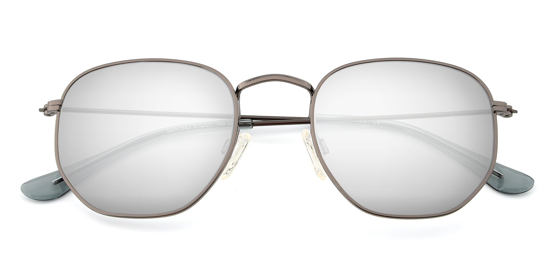 Folded Front of SSR1944 in Grey with Silver Mirrored Lenses