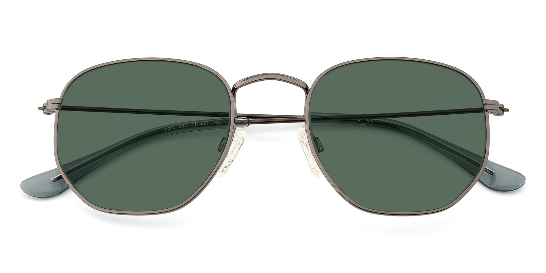 Folded Front of SSR1944 in Grey with Green Polarized Lenses