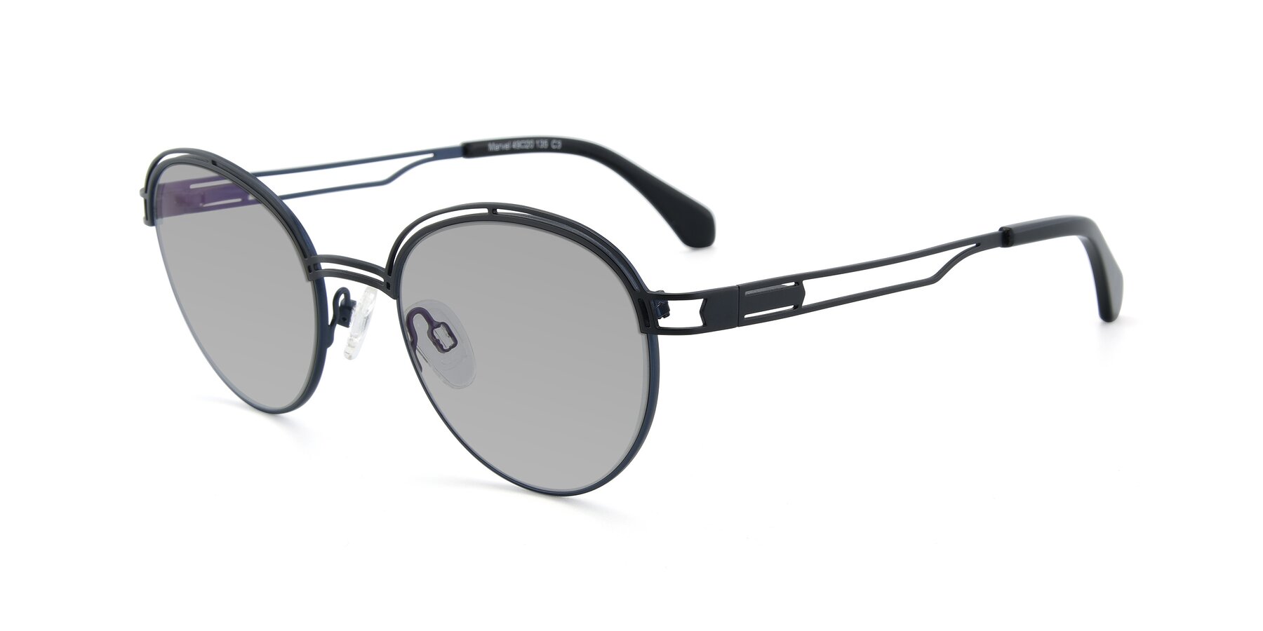 Angle of Marvel in Black-Blue with Light Gray Tinted Lenses