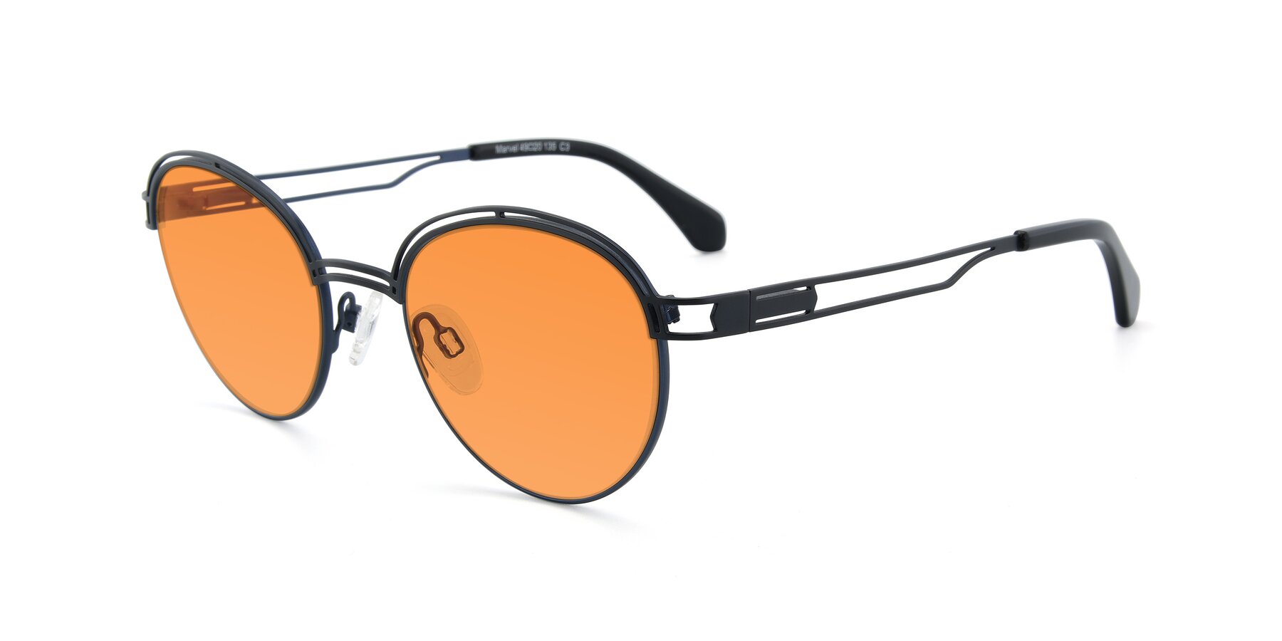 Angle of Marvel in Black-Blue with Orange Tinted Lenses