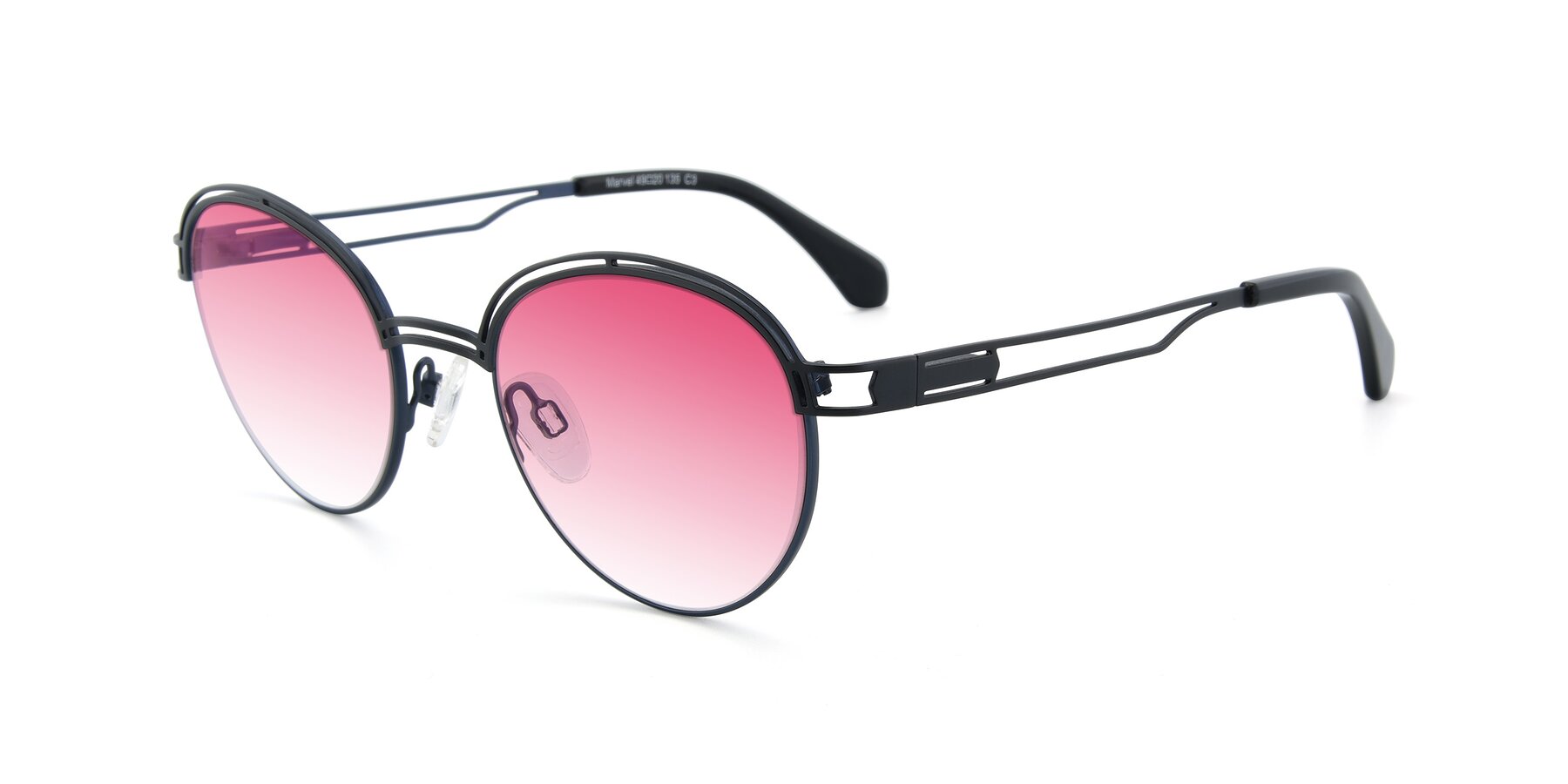 Angle of Marvel in Black-Blue with Pink Gradient Lenses