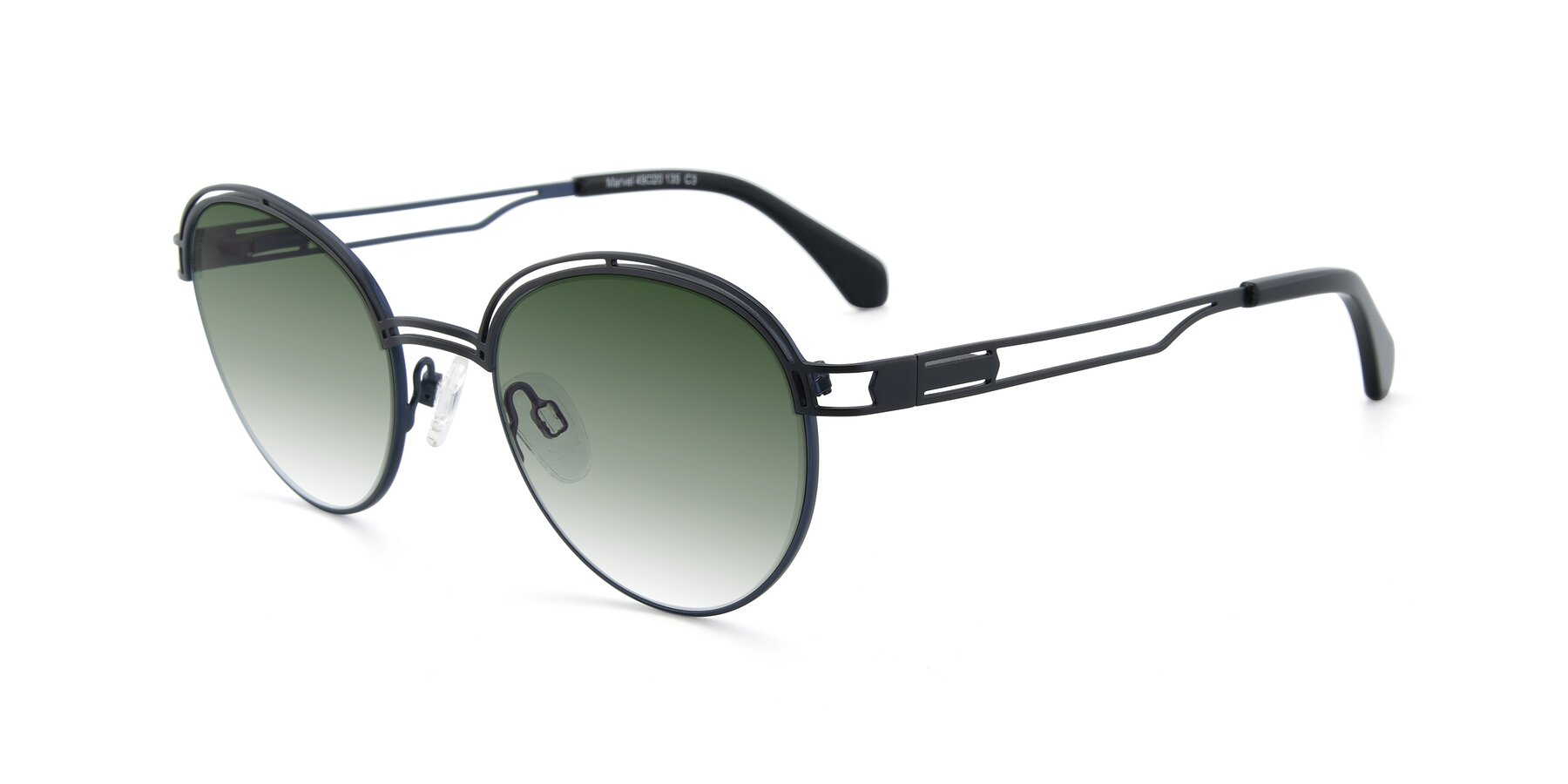 Angle of Marvel in Black-Blue with Green Gradient Lenses