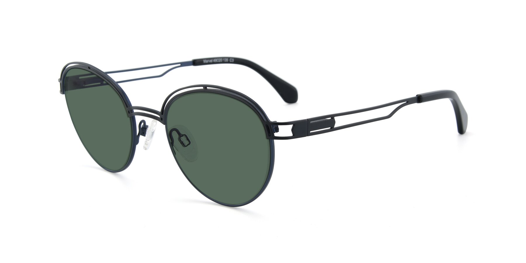 Angle of Marvel in Black-Blue with Green Polarized Lenses