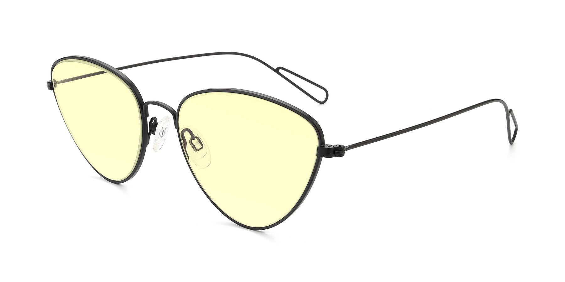 Angle of Butterfly Effect in Black with Light Yellow Tinted Lenses