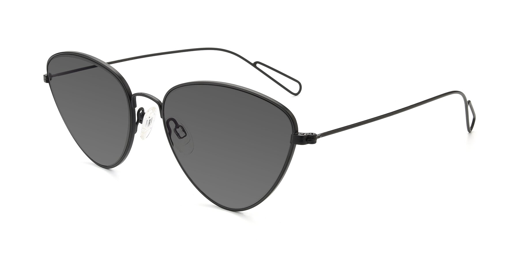 Angle of Butterfly Effect in Black with Medium Gray Tinted Lenses