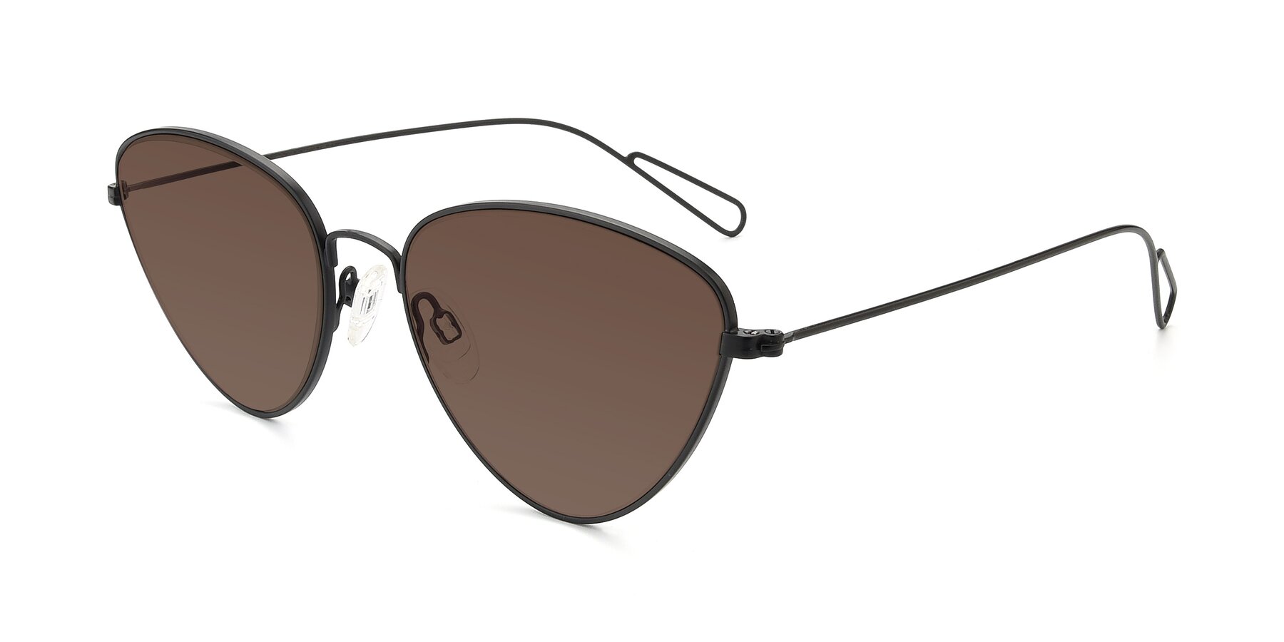 Angle of Butterfly Effect in Black with Brown Tinted Lenses