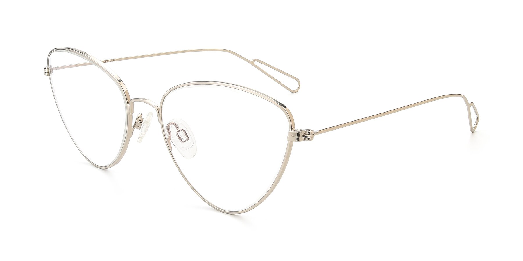 Angle of Butterfly Effect in Silver with Clear Reading Eyeglass Lenses