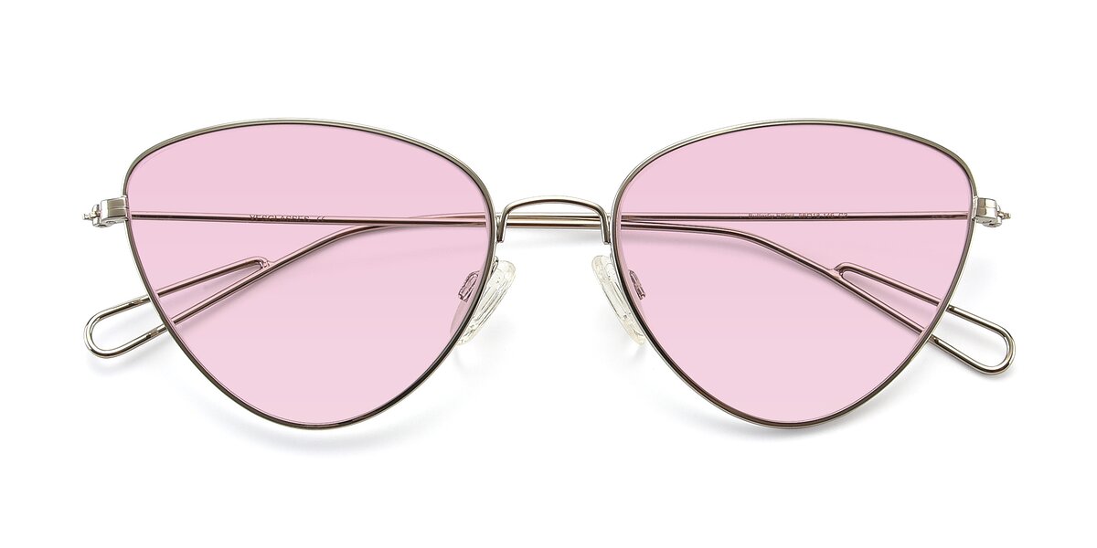 Black Grandpa Thin Aviator Tinted Sunglasses With Purple Sunwear Lenses Yesterday