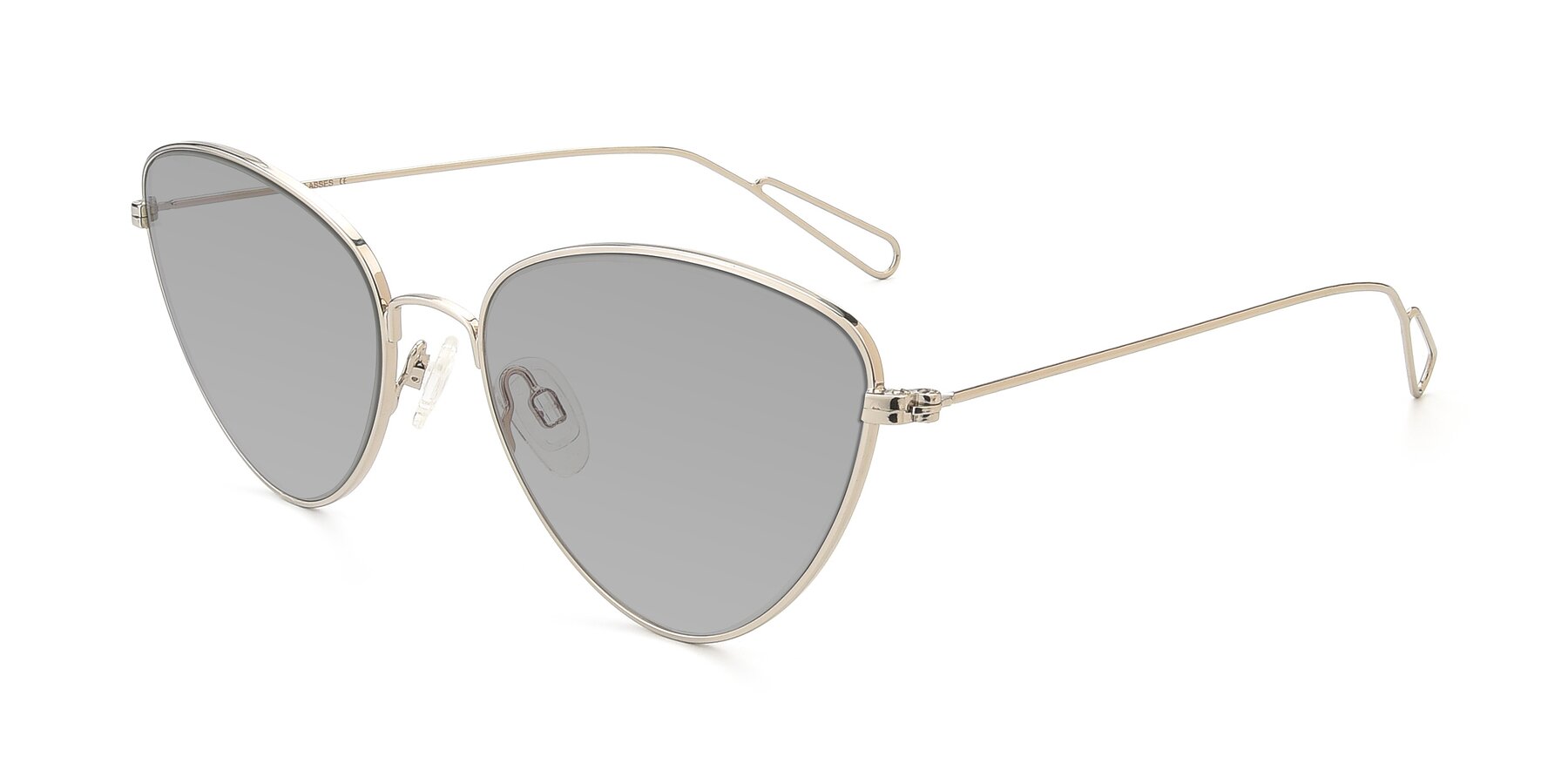 Angle of Butterfly Effect in Silver with Light Gray Tinted Lenses