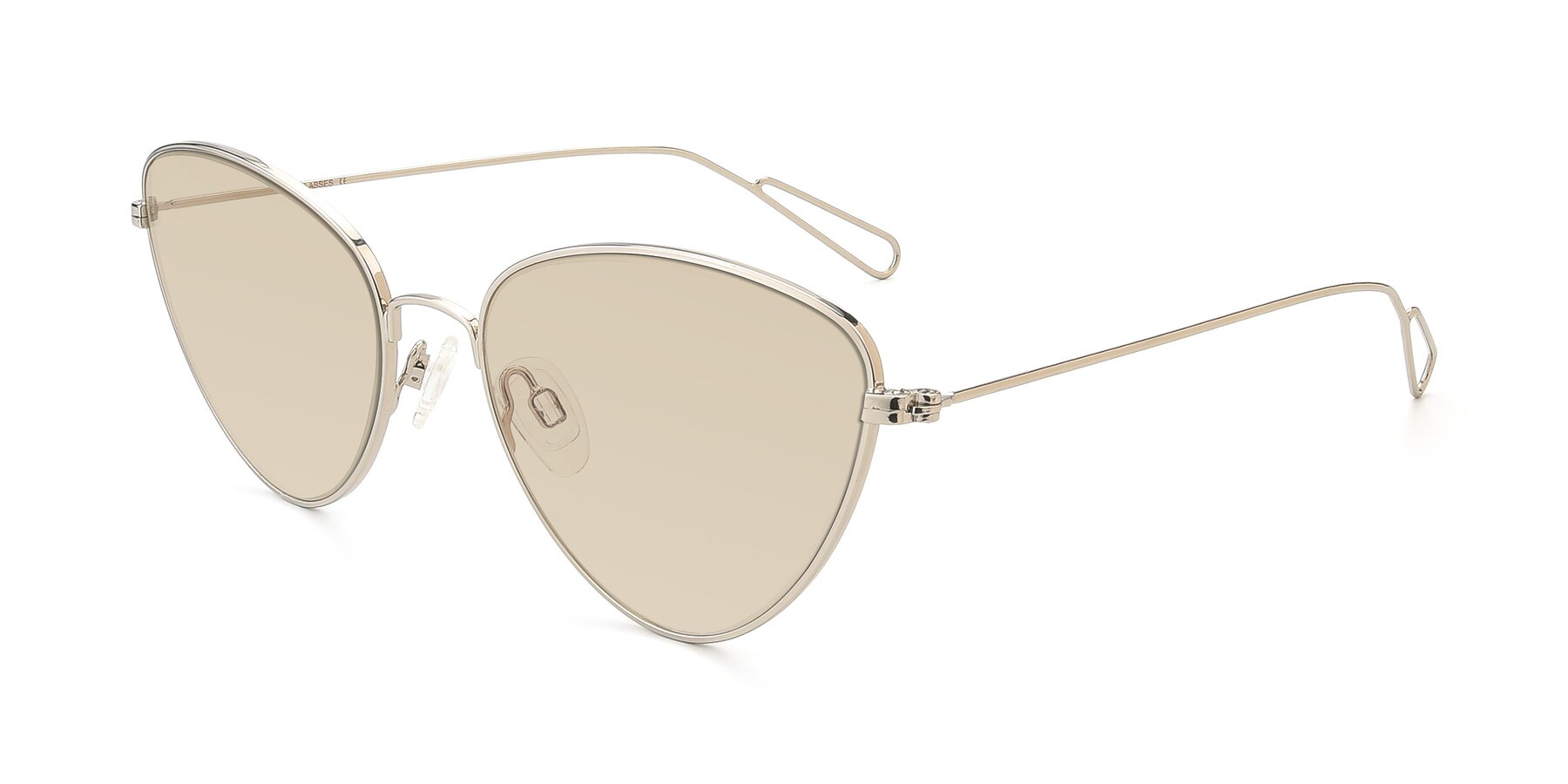 Angle of Butterfly Effect in Silver with Light Brown Tinted Lenses