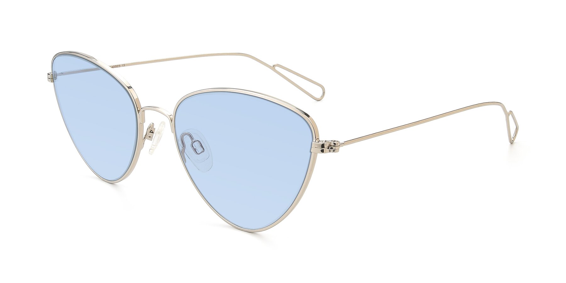 Angle of Butterfly Effect in Silver with Light Blue Tinted Lenses