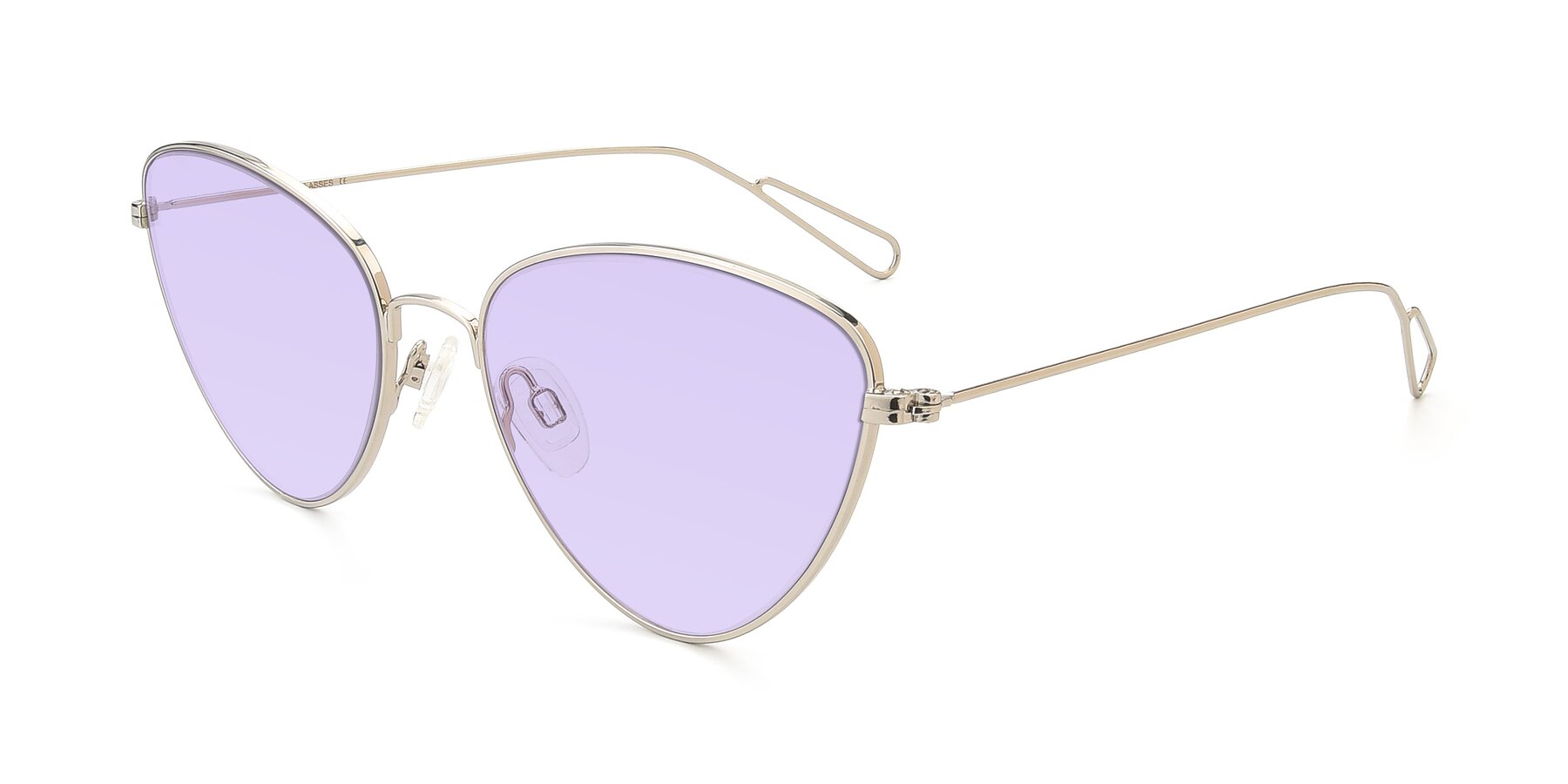 Angle of Butterfly Effect in Silver with Light Purple Tinted Lenses