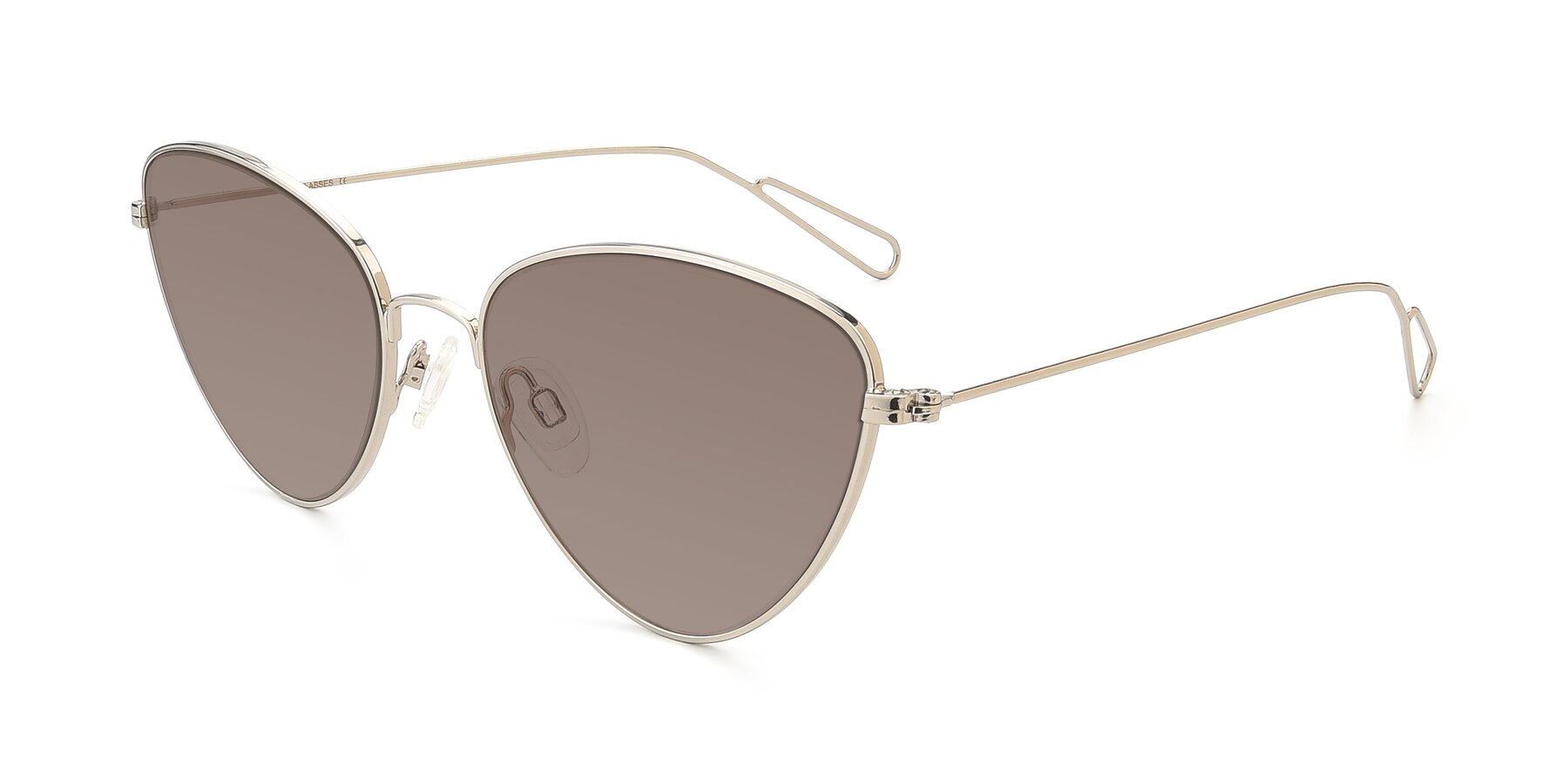 Angle of Butterfly Effect in Silver with Medium Brown Tinted Lenses