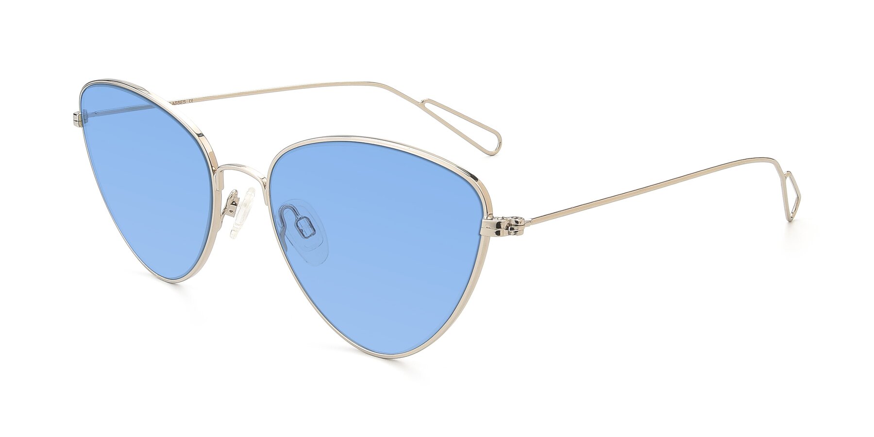 Angle of Butterfly Effect in Silver with Medium Blue Tinted Lenses