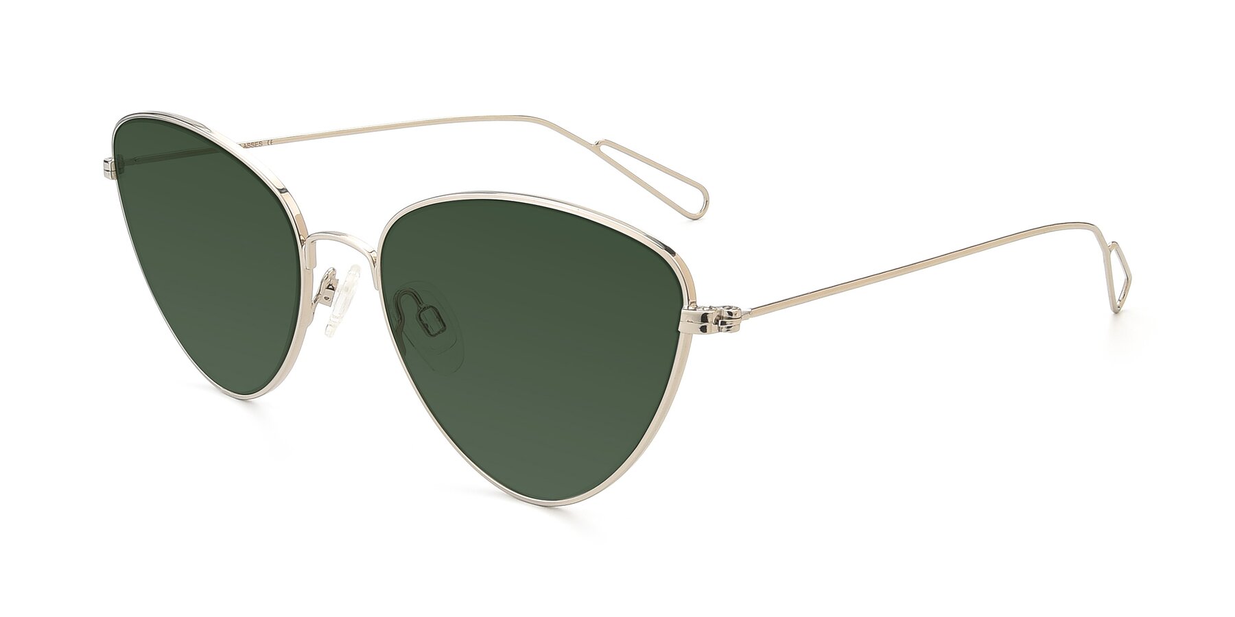 Angle of Butterfly Effect in Silver with Green Tinted Lenses