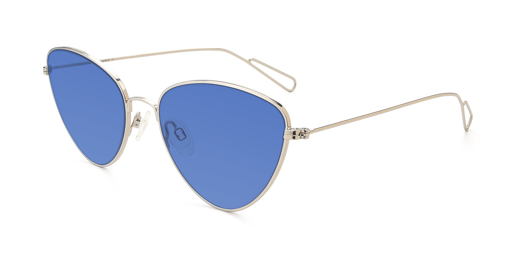 Angle of Butterfly Effect in Silver with Blue Tinted Lenses