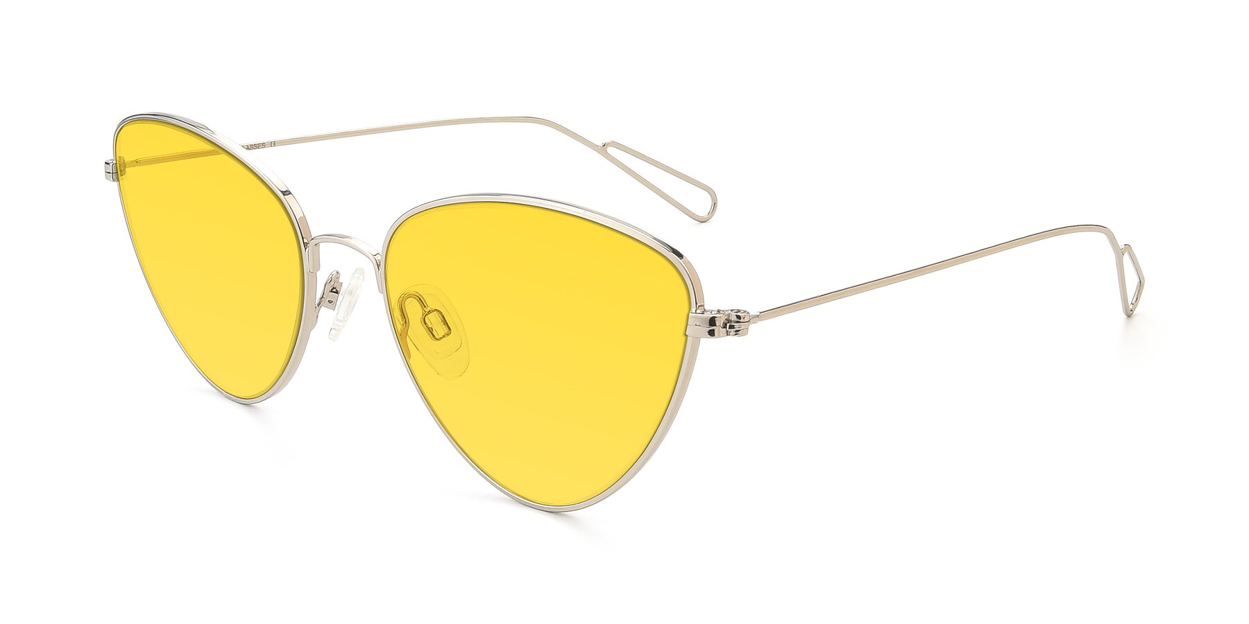 Angle of Butterfly Effect in Silver with Yellow Tinted Lenses