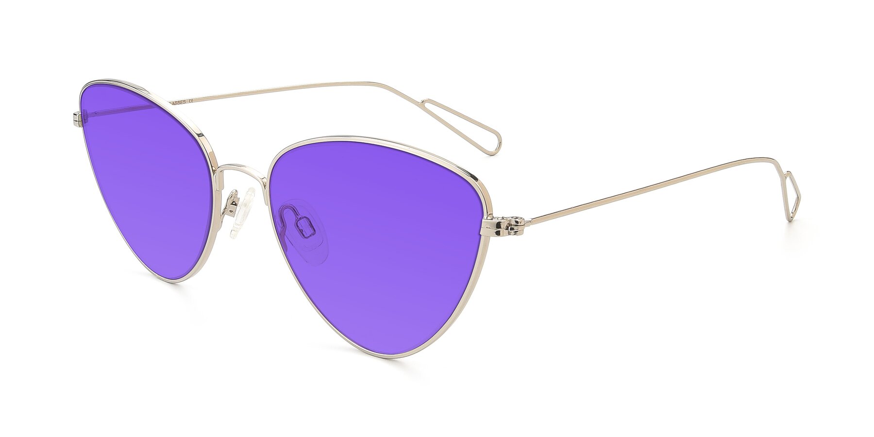 Angle of Butterfly Effect in Silver with Purple Tinted Lenses
