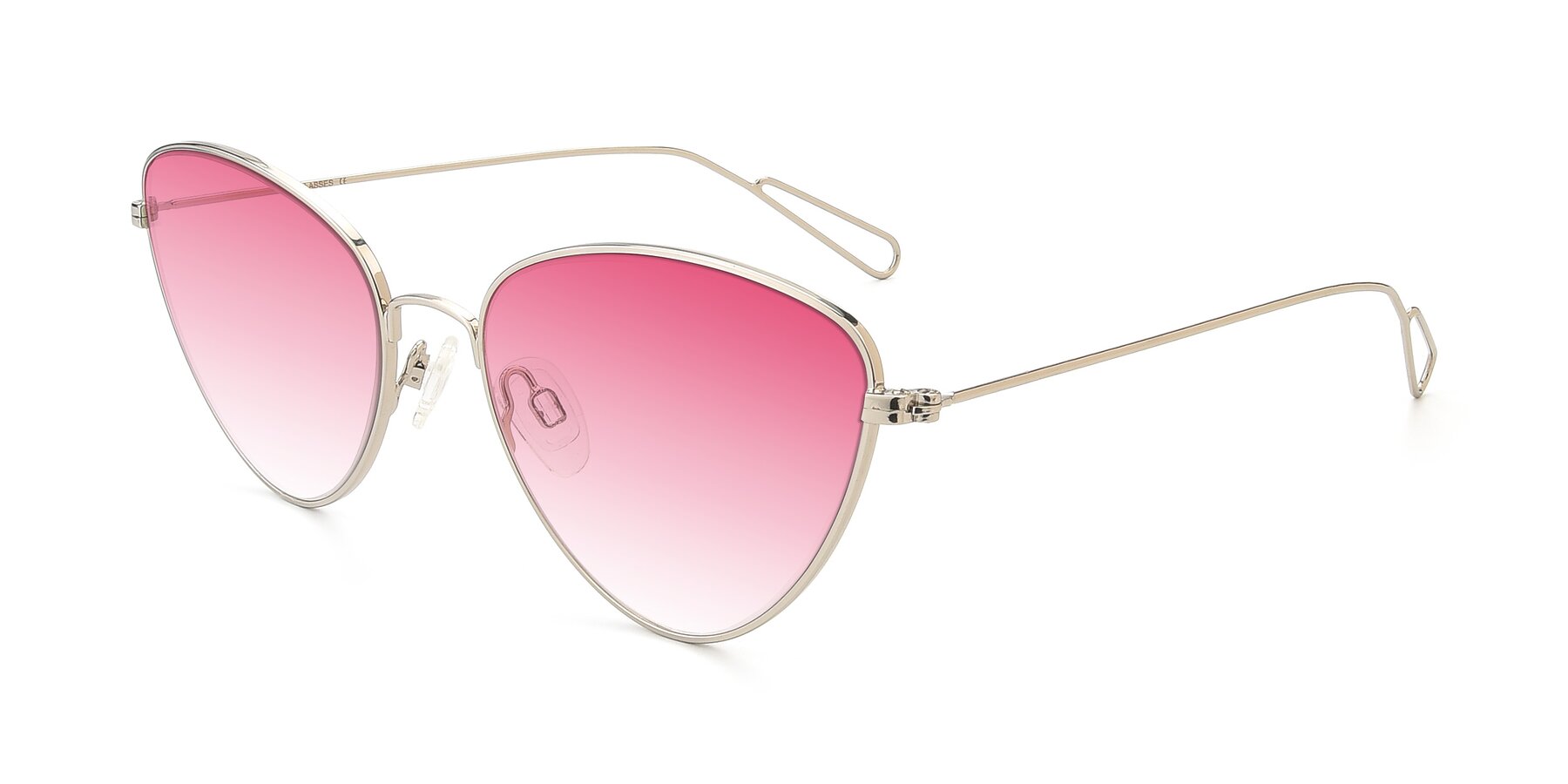 Angle of Butterfly Effect in Silver with Pink Gradient Lenses
