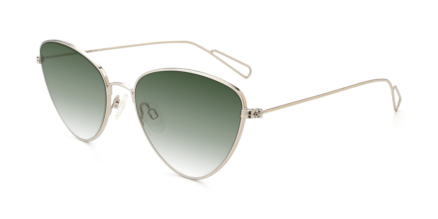 Angle of Butterfly Effect in Silver with Green Gradient Lenses