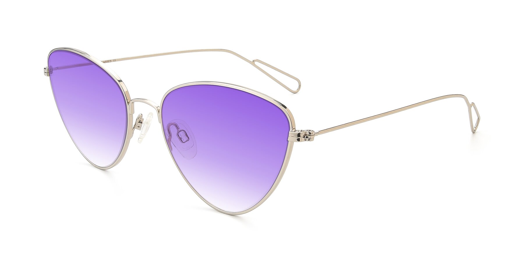 Angle of Butterfly Effect in Silver with Purple Gradient Lenses