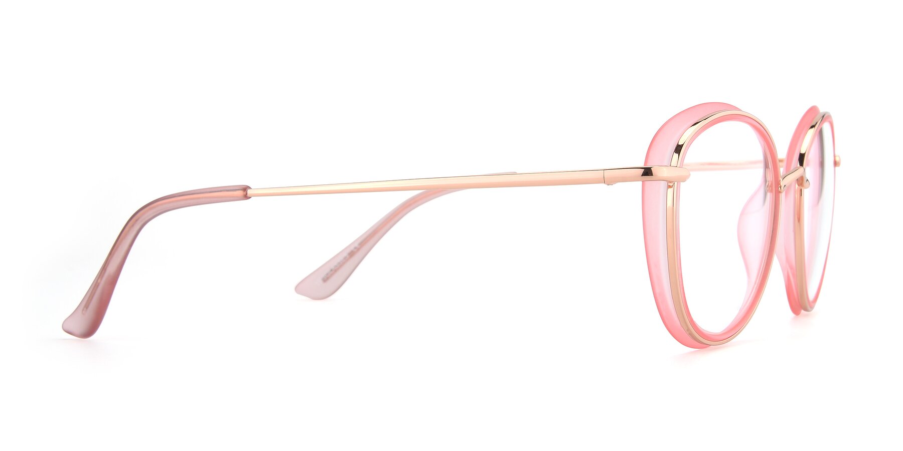 Side of Cosmopolitan in Pink-Gold with Clear Eyeglass Lenses