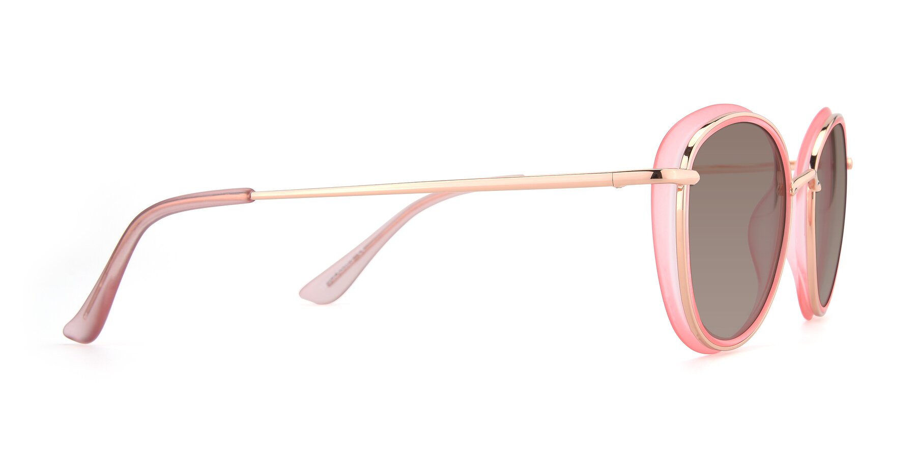 Rose Gold Tinted Mod Sunglasses - Blush