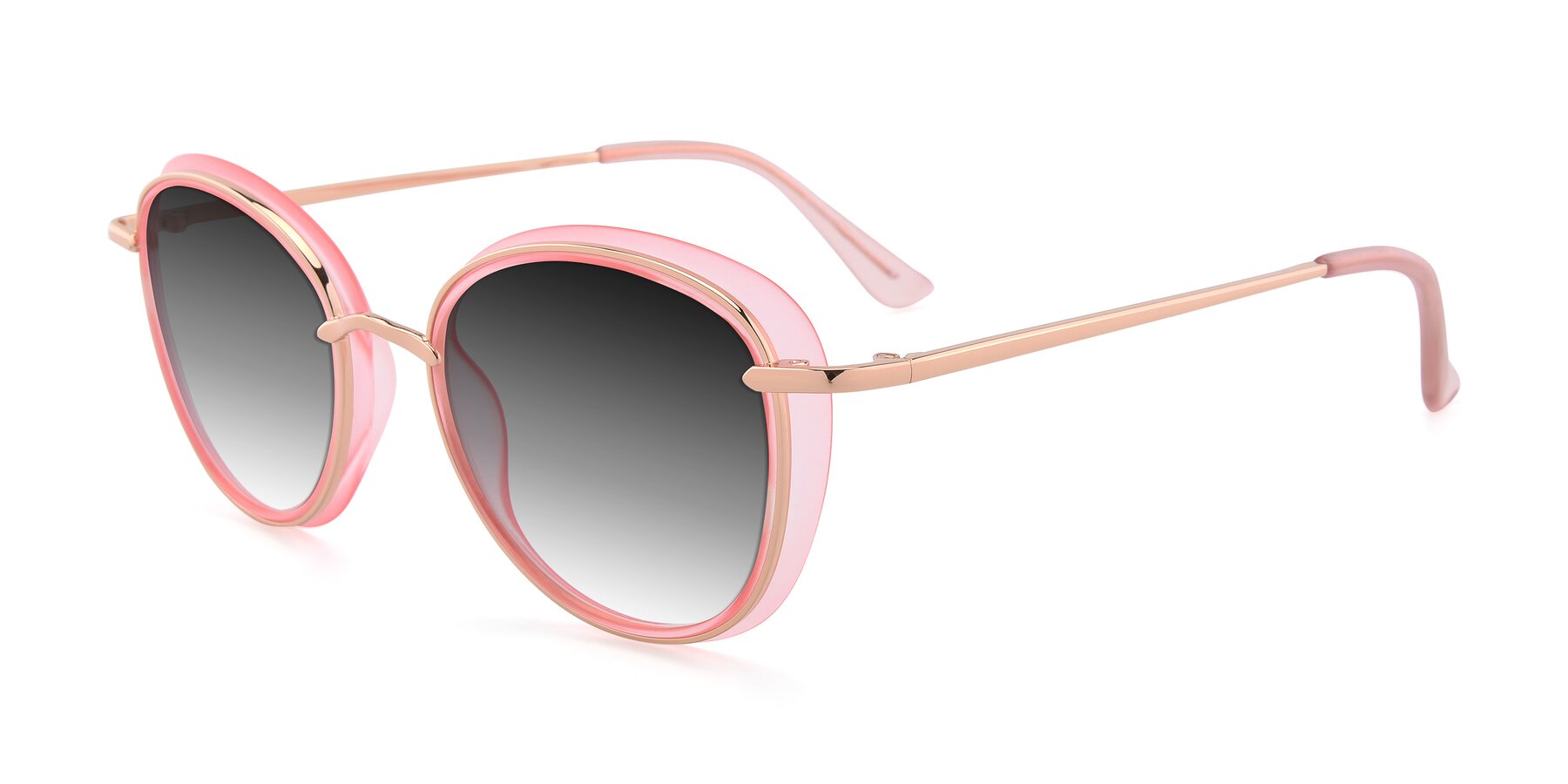 Angle of Cosmopolitan in Pink-Gold with Gray Gradient Lenses