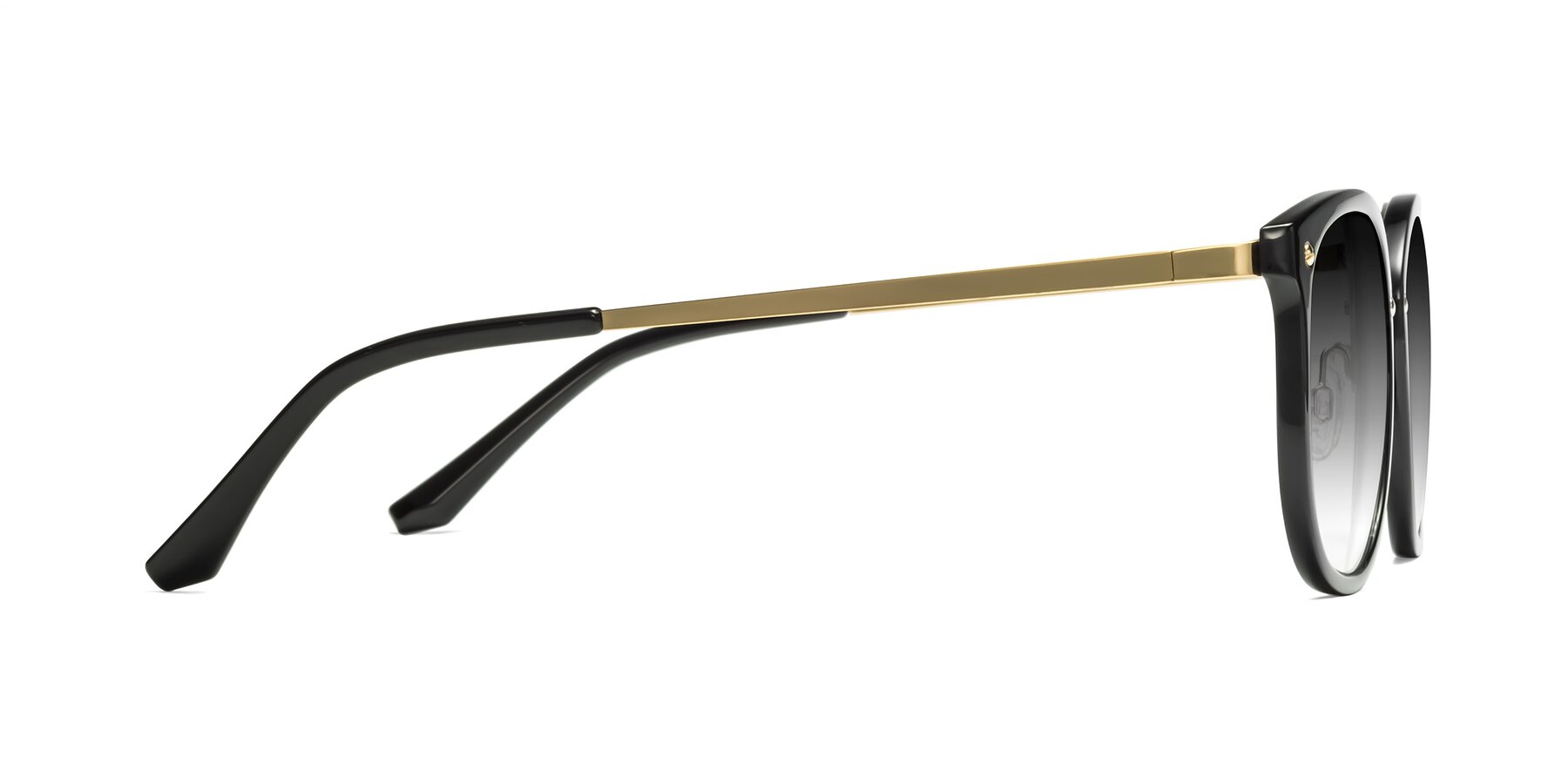 Side of Timeless in Black-Gold with Gray Gradient Lenses