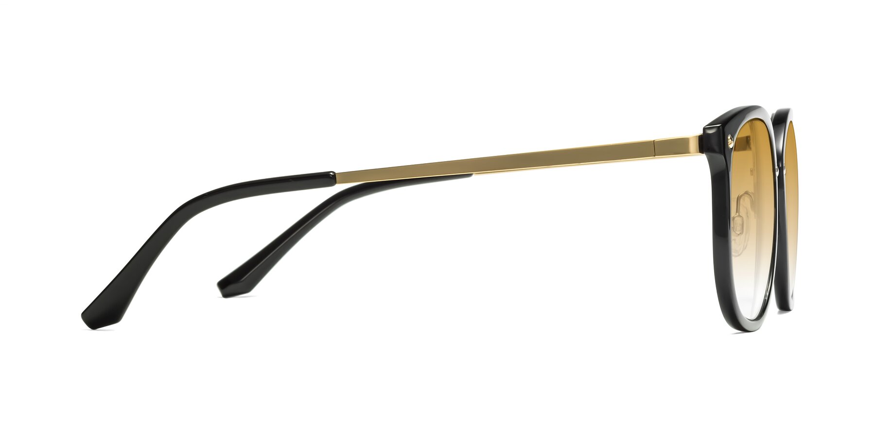 Side of Timeless in Black-Gold with Champagne Gradient Lenses