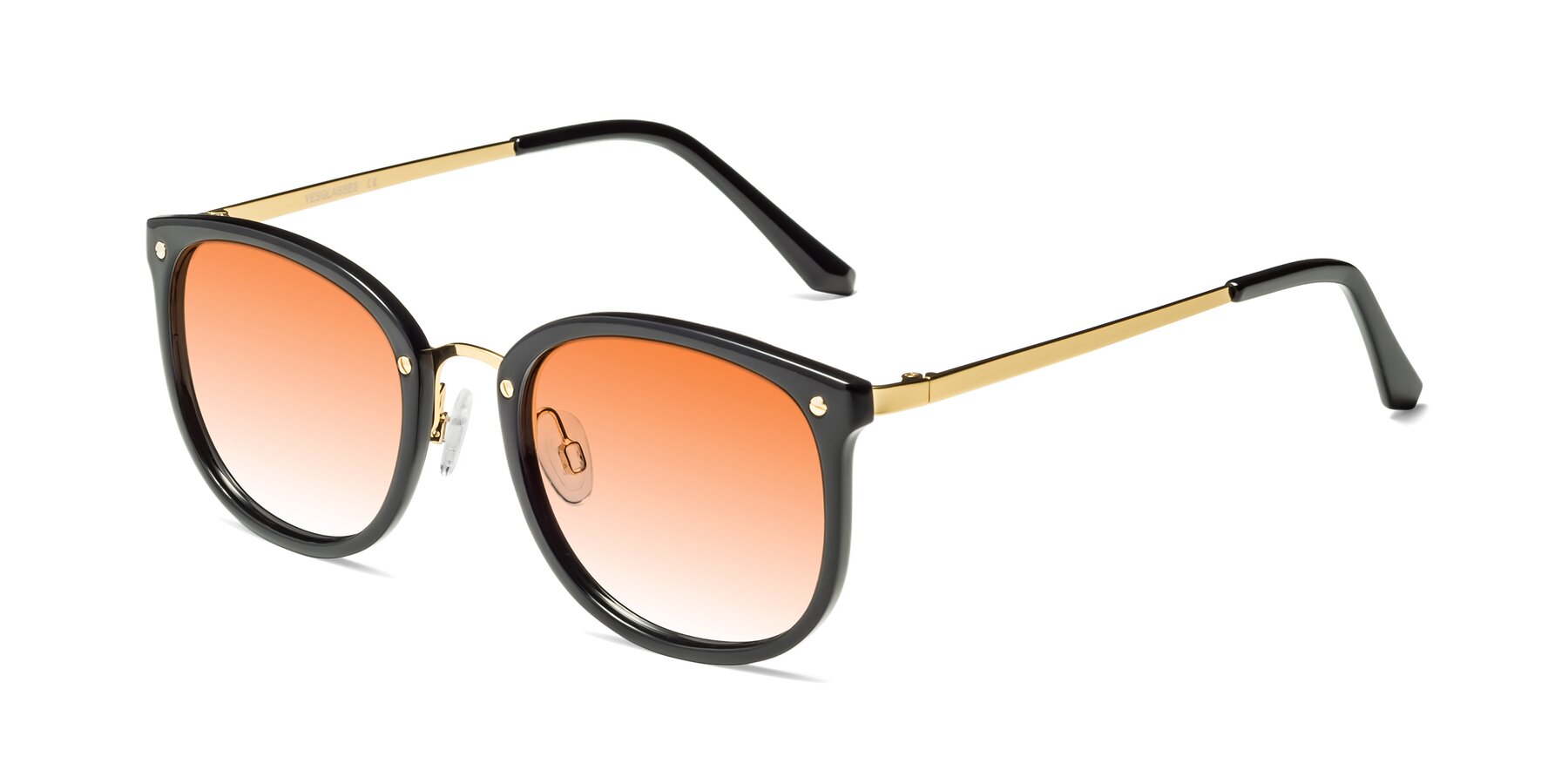 Angle of Timeless in Black-Gold with Orange Gradient Lenses