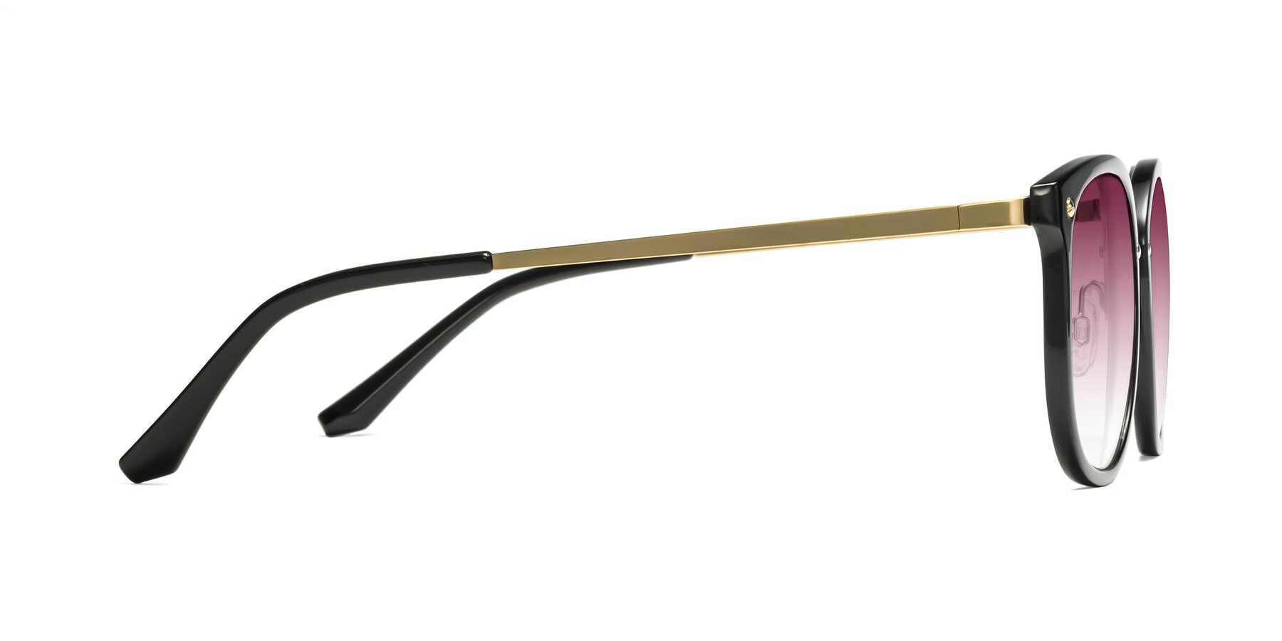 Side of Timeless in Black-Gold with Wine Gradient Lenses