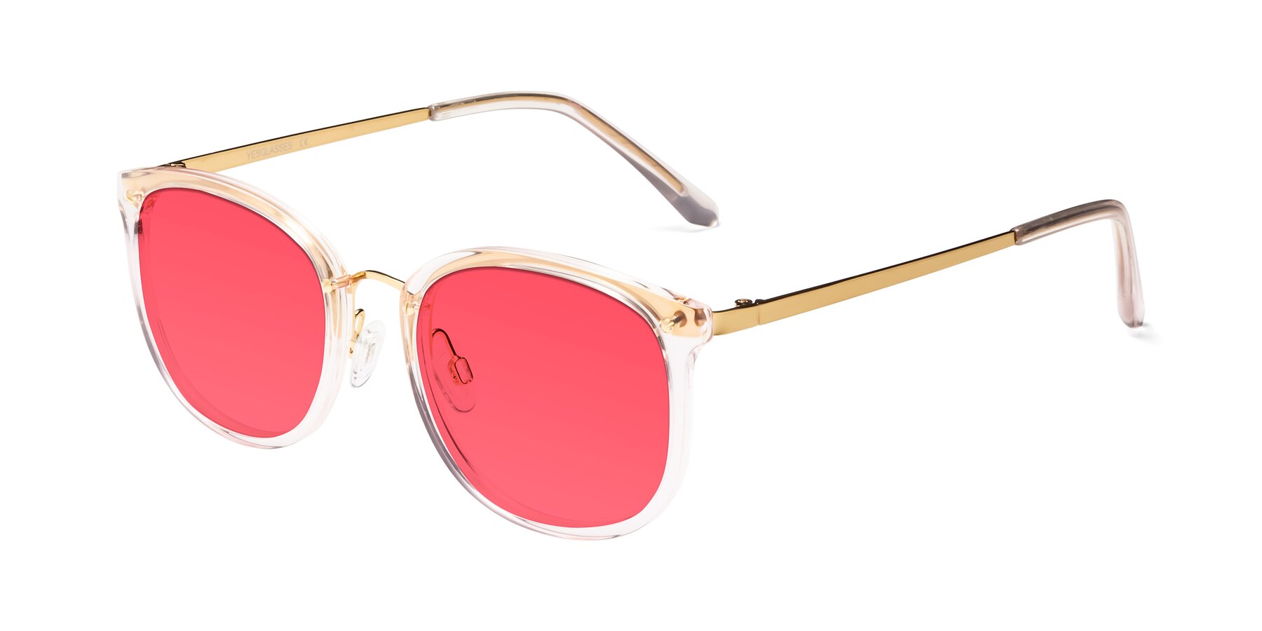 Angle of Timeless in Transparent Pink with Pink Tinted Lenses