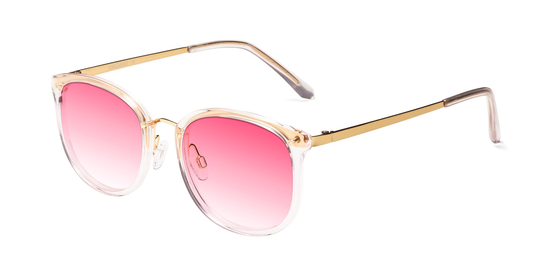 Angle of Timeless in Transparent Pink with Pink Gradient Lenses