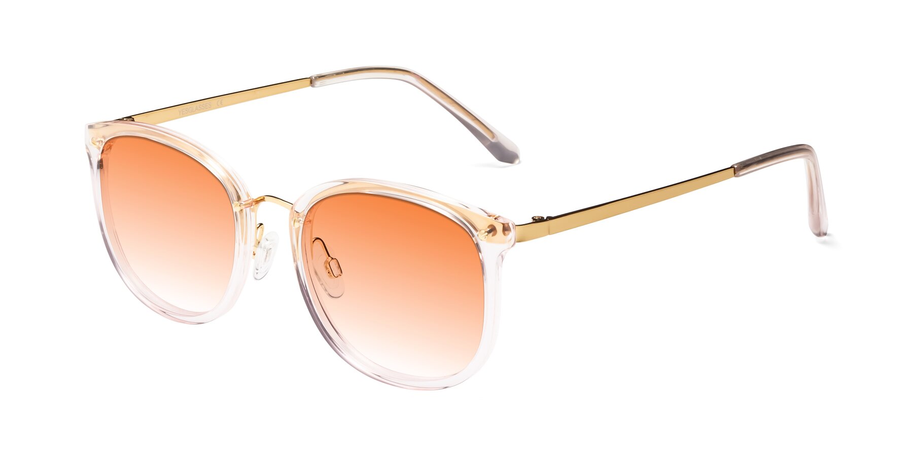 Angle of Timeless in Transparent Pink with Orange Gradient Lenses