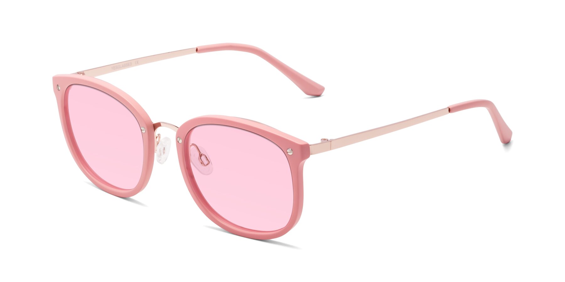 Angle of Timeless in Pink with Light Pink Tinted Lenses