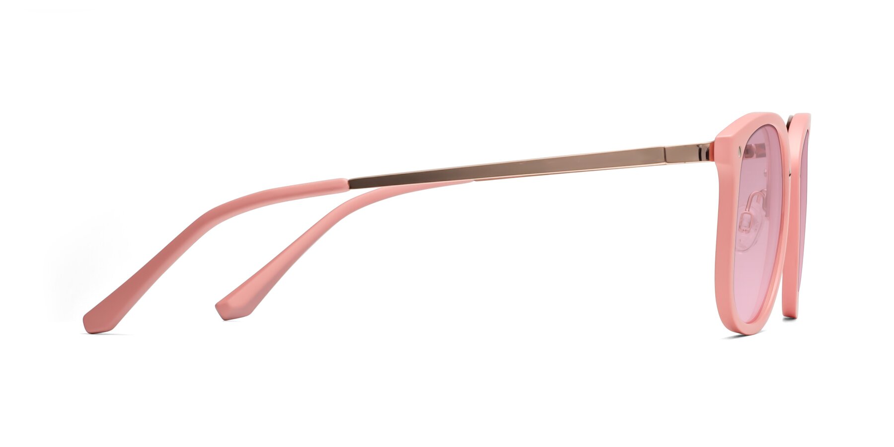 Side of Timeless in Pink with Light Wine Tinted Lenses